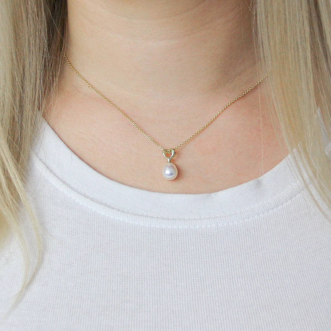 925 Sterlingsilber Halskette Damen Collier Süßwasser-Zuchtperle