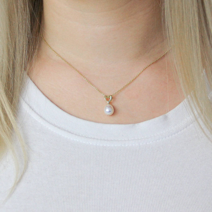 925 Sterlingsilber Halskette Damen Collier Süßwasser-Zuchtperle