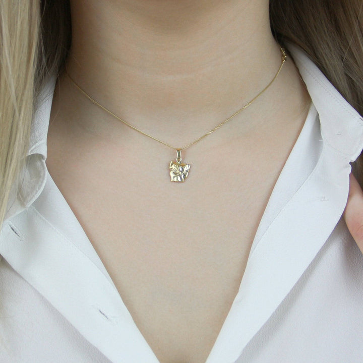 333er Gold Halskette Damen Elefanten Anhänger