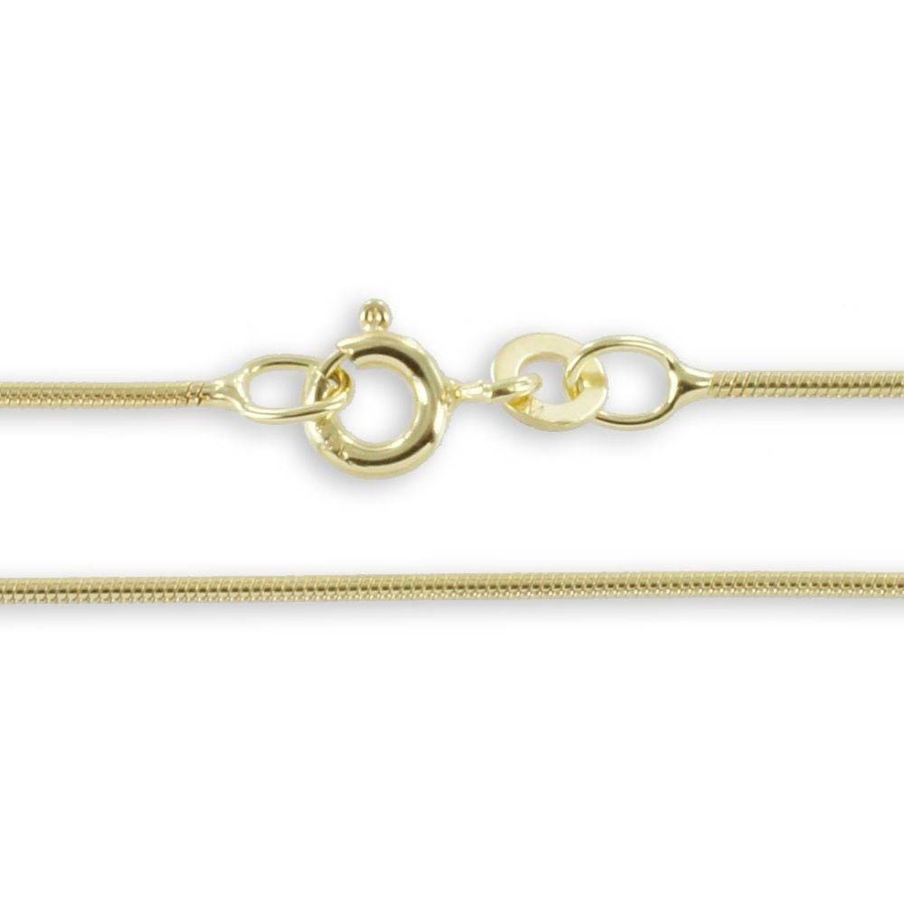925 Sterlingsilber vergoldet Halskette Damen Schlangenkette von Hitschmuck-Berlin