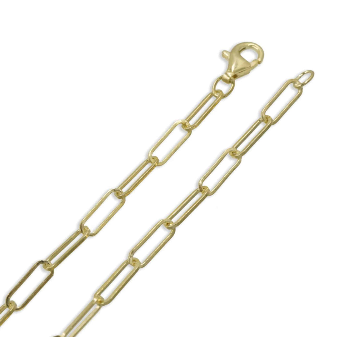 925 Sterlingsilber vergoldet Halskette Damen Ankerkette weit 3,2mm von Hitschmuck-Berlin