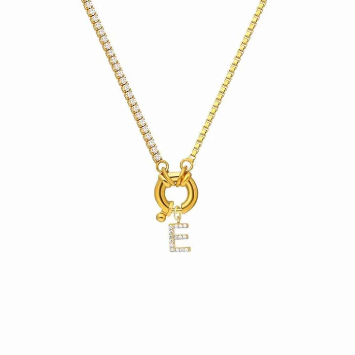 925 Sterlingsilber vergoldet Halskette Damen Buchstaben Collier von Hitschmuck-Berlin
