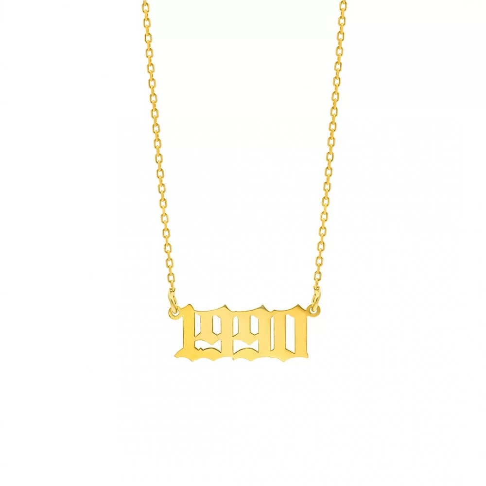 925 Sterlingsilber vergoldet Halskette Damen Datumskette von Hitschmuck-Berlin