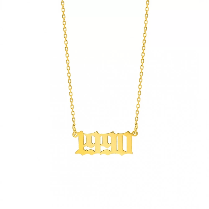 925 Sterlingsilber vergoldet Halskette Damen Datumskette von Hitschmuck-Berlin