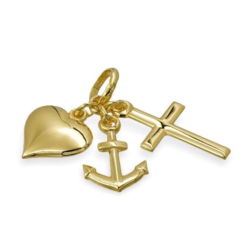 925 Sterlingsilber Halskette Damen Glaube Liebe Hoffnung Anhänger