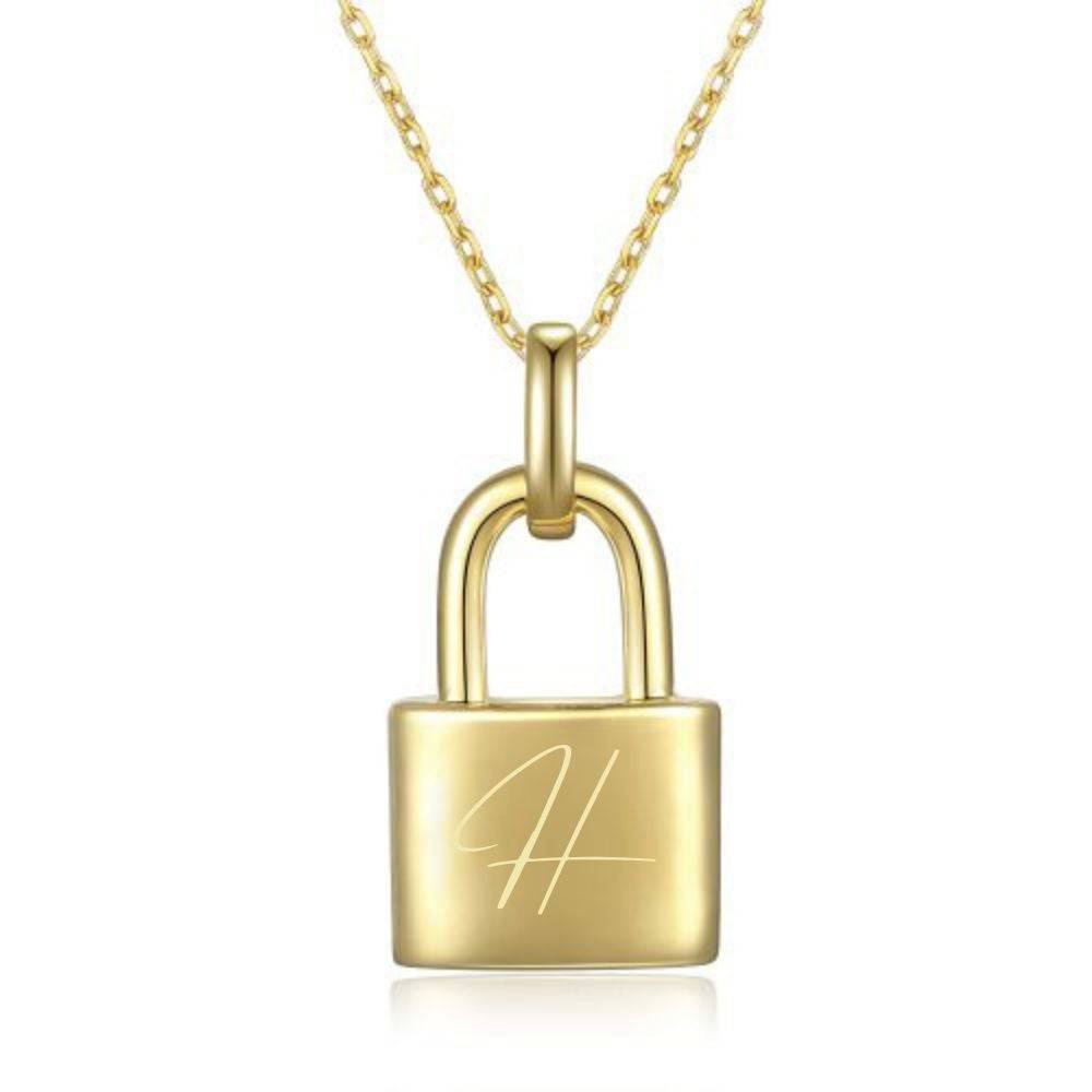 925 Sterlingsilber vergoldet Halskette Damen Schloss von Hitschmuck-Berlin