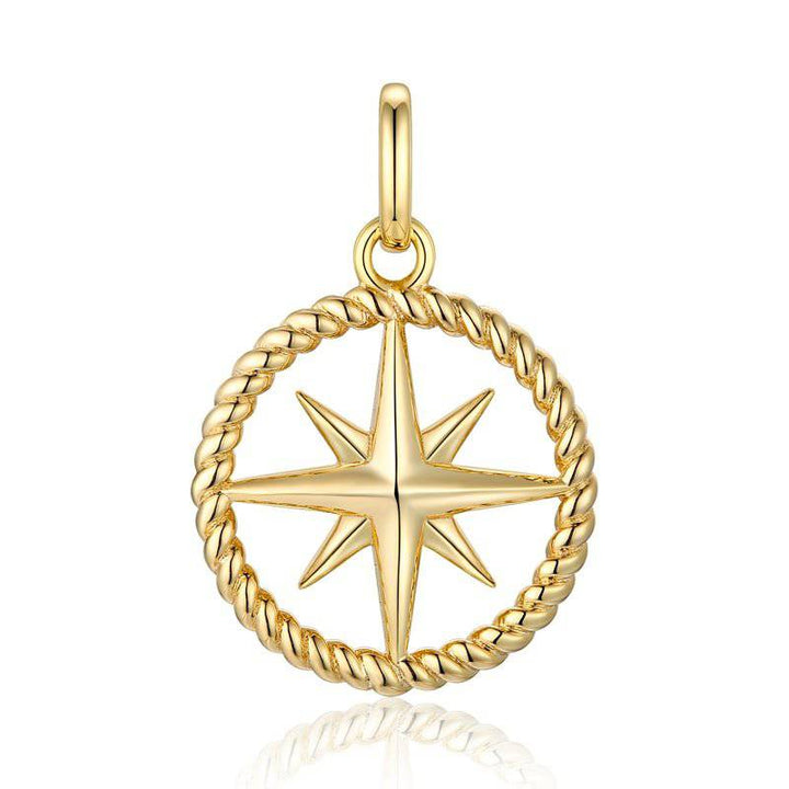 925 Sterlingsilber vergoldet Halskette Damen Stern Anhänger von Hitschmuck-Berlin