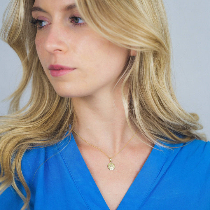 333er Gold Halskette Damen Schutzengel Anhänger