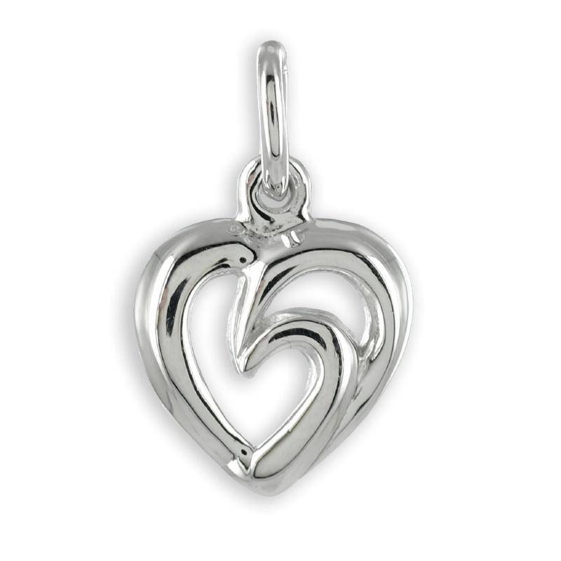 925 Sterlingsilber Halskette Damen Herzanhänger von Hitschmuck-Berlin