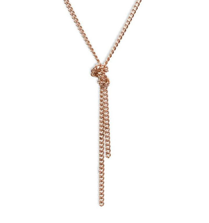 925 Sterlingsilber vergoldet Halskette Damen Knotenkette