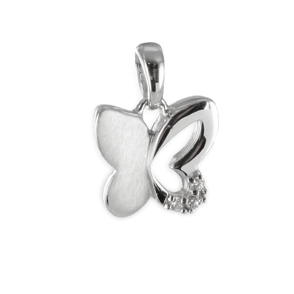 925 Sterlingsilber Halskette Damen Schmetterling Anhänger von Hitschmuck-Berlin