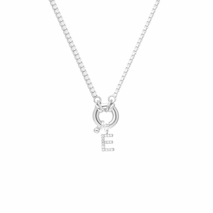 925 Sterlingsilber vergoldet Halskette Damen Buchstaben Collier