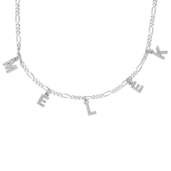 925 Sterlingsilber vergoldet Halskette Damen Choker Namenscollier