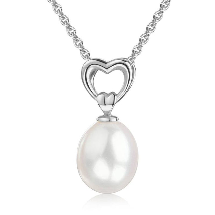 925 Sterlingsilber Halskette Damen Collier Süßwasser-Zuchtperle