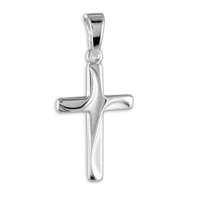 333er Gold &amp; 925 Silber Halskette Damen Kreuzanhänger – Hitschmuck