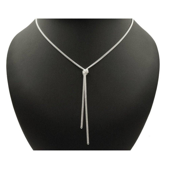 925 Sterlingsilber vergoldet Halskette Damen Knotenkette