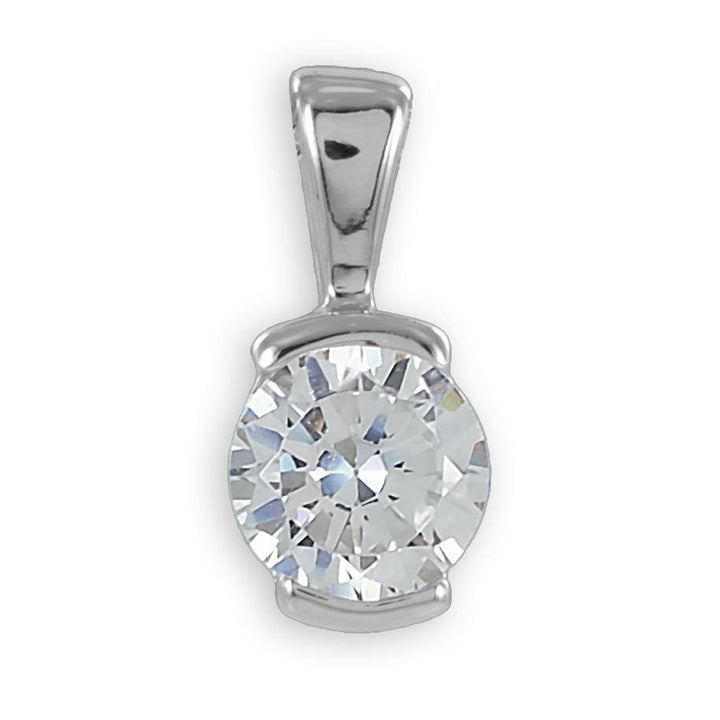 925 Sterlingsilber Halskette Damen Zirkonia Anhänger von Hitschmuck-Berlin
