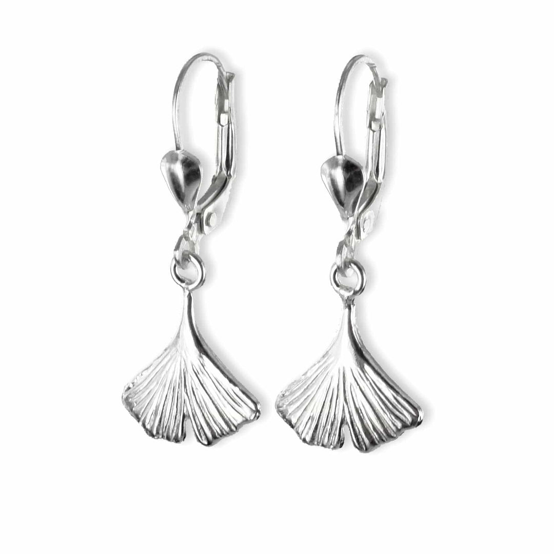 925 Sterlingsilber Ohrringe Damen Ginkgoblatt von Hitschmuck-Berlin