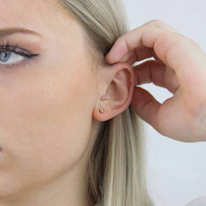 333er Gold &amp; 925 Silber Ohrringe Damen Ohrstecker