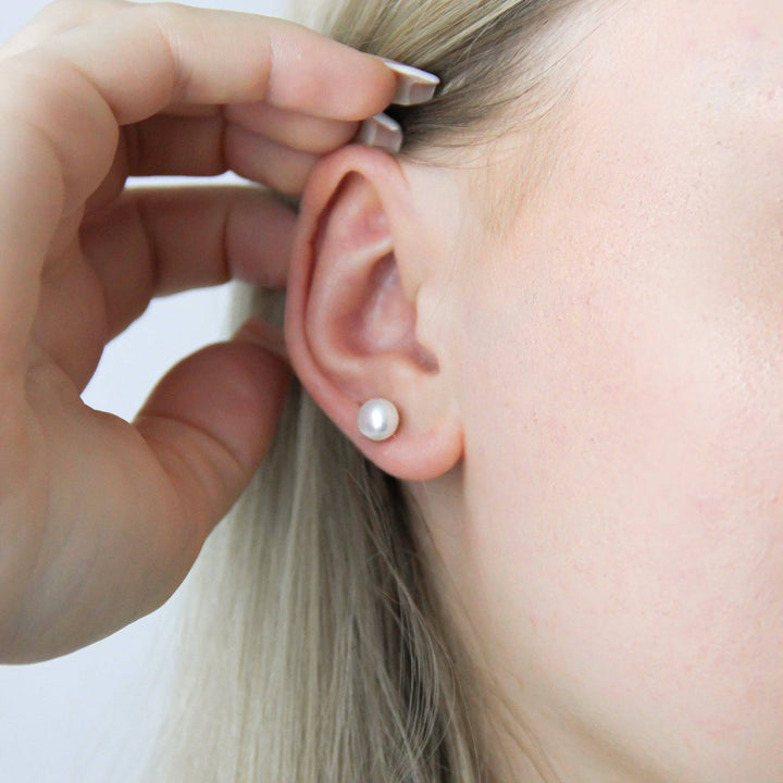 925 Sterlingsilber Ohrringe Damen Ohrstecker Süßwasser-Zuchtperle