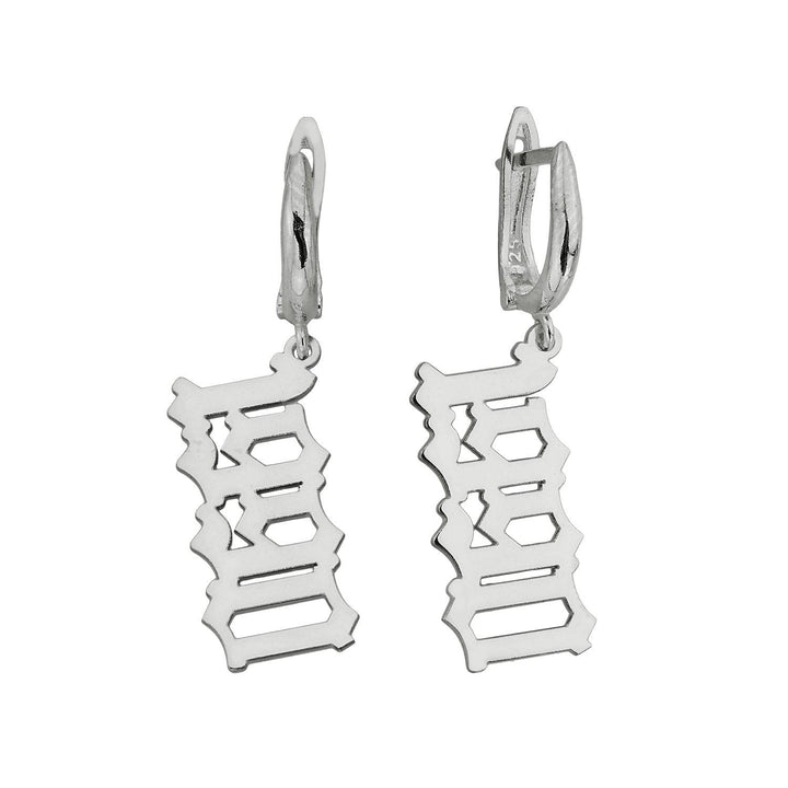 925 Sterlingsilber vergoldet Ohrringe Damen Gothic Creolen