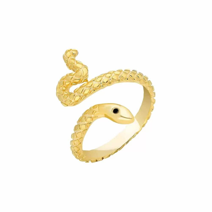 925 Sterlingsilber vergoldet Damen Schlangenring von Hitschmuck-Berlin