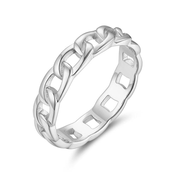 925 Sterlingsilber vergoldet Damen Kettenring