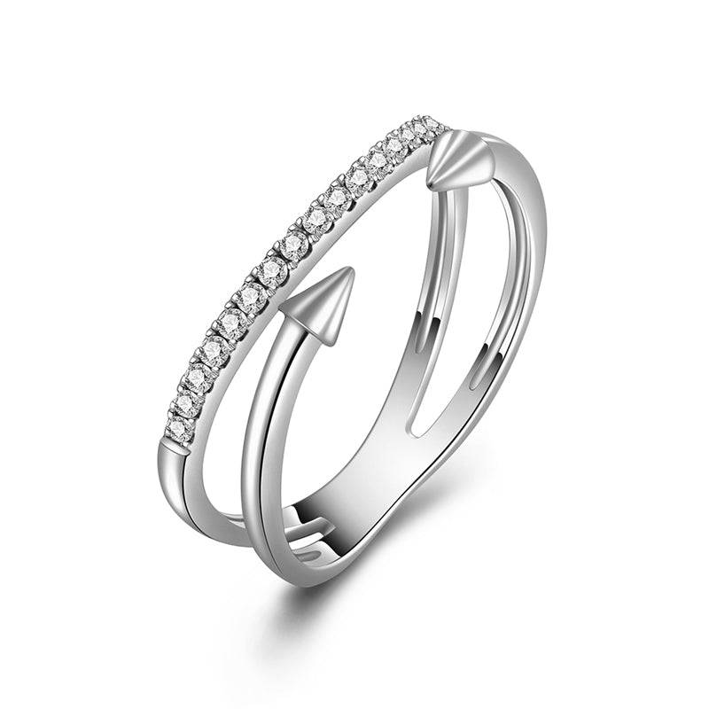 925 Sterlingsilber vergoldet Damen Zirkonia Ring vergoldet
